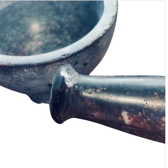 Mortal & Pestle Set Solid Natural Marble Brown 4" Made in India - Picture 2 of 7